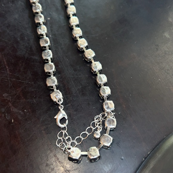 Touchstone Crystal necklace bling denim blues & aurora borealis - Picture 6 of 7